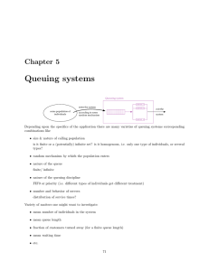 Queuing systems Chapter 5