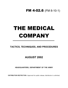 THE MEDICAL COMPANY FM 4-02.6 (FM 8-10-1)
