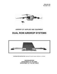 DUAL ROW AIRDROP SYSTEMS AIRDROP OF SUPPLIES AND EQUIPMENT: FM 4-20.105 TO 13C7-1-51
