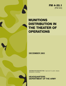 MUNITIONS DISTRIBUTION IN THE THEATER OF OPERATIONS