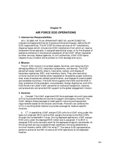 AIR FORCE EOD OPERATIONS Chapter VI 1. Interservice Responsibilities