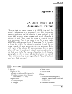 CA Area Study and Appendix B