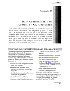 S t a f f   C o o... Control of CA Operations Appendix C