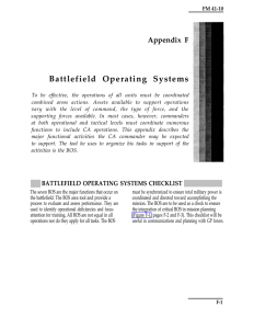 Battlefield Operating Systems Appendix F