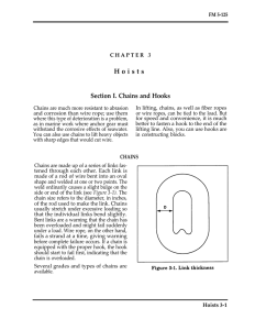 H o i s t s Section I. Chains and Hooks