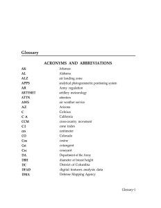 Glossary ACRONYMS AND ABBREVIATIONS