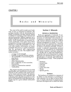 CHAPTER 1 Section I. Minerals