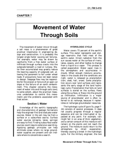 Movement of Water Through Soils CHAPTER 7 C1, FM 5-410