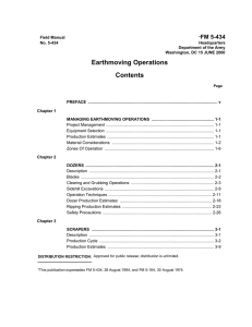 Earthmoving Operations Contents FM 5-434