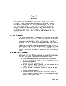 Safety Chapter 13