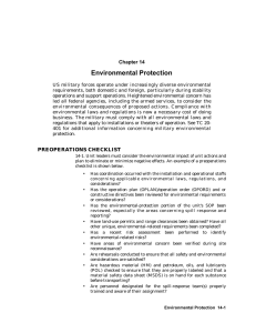 Environmental Protection Chapter 14