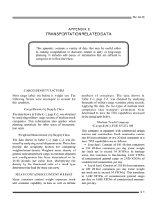 TRANSPORTATION RELATED DATA APPENDIX C