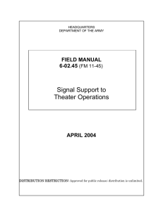 Signal Support to Theater Operations FIELD MANUAL
