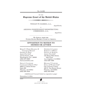 Supreme Court of the United States OPPOSITION TO MOTION TO