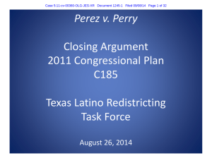 Perez v. Perry Closing Argument  2011 Congressional Plan  C185