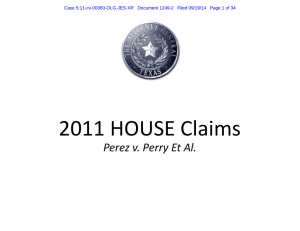 2011 HOUSE Claims Perez v. Perry Et Al.