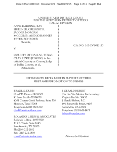 UNITED STATES DISTRICT COURT FOR THE NORTHERN DISTRICT OF TEXAS