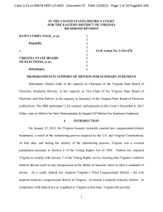 Case 3:13-cv-00678-REP-LO-AKD   Document 37   Filed 12/20/13 ... IN THE UNITED STATES DISTRICT COURT RICHMOND DIVISION