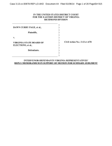 Case 3:13-cv-00678-REP-LO-AKD   Document 44   Filed 01/06/14 ... ) IN THE UNITED STATES DISTRICT COURT