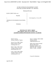 Case 3:13-cv-00678-REP-LO-AKD   Document 153   Filed 04/30/15 ... IN THE UNITED STATES DISTRICT COURT