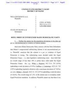 UNITED STATES DISTRICT COURT DISTRICT OF MAINE  WILLIAM DESENA et al.