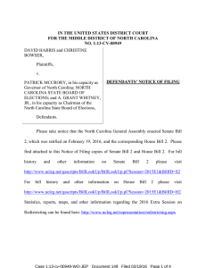 IN THE UNITED STATES DISTRICT COURT NO. 1:13-CV-00949 DEFENDANTS’ NOTICE OF FILING