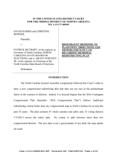 IN THE UNITED STATES DISTRICT COURT NO. 1:13-CV-00949 DEFENDANTS’ RESPONSE TO