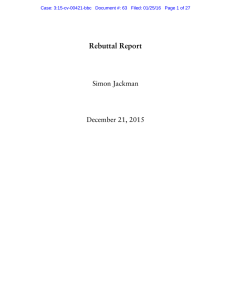 Rebuttal Report  Simon Jackman December 21, 2015