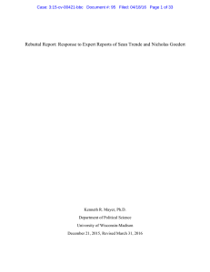 Rebuttal Report: Response to Expert Reports of Sean Trende and...