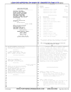 VIDEOTAPE DEPOSITION OF JOSEPH W. HANDRICK (VOLUME II)  2/1/2012