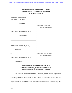 IN THE UNITED STATES DISTRICT COURT NORTHERN DIVISION