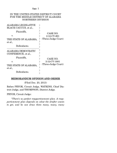 App. 1 IN THE UNITED STATES DISTRICT COURT NORTHERN DIVISION