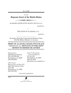 Supreme Court of the United States BRIEF OF ALABAMA LEGISLATIVE BLACK CAUCUS