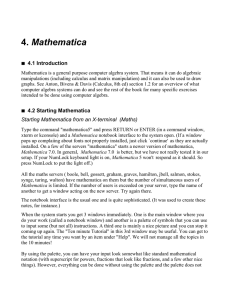 Mathematica à 4.1 Introduction