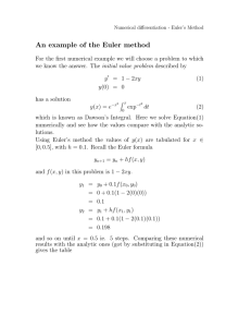 An example of the Euler method