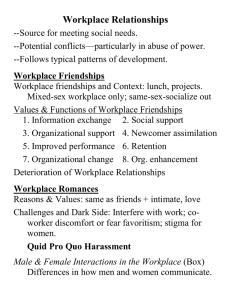 Workplace Relationships