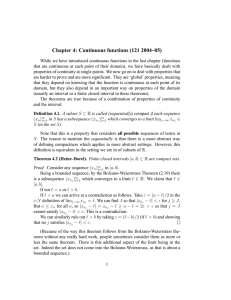 Chapter 4: Continuous functions (121 2004–05)