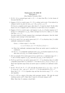 Mathematics 321 2008–09 Exercises 2 [Due Monday November 10th.]