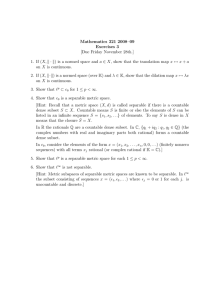Mathematics 321 2008–09 Exercises 3 [Due Friday November 28th.]