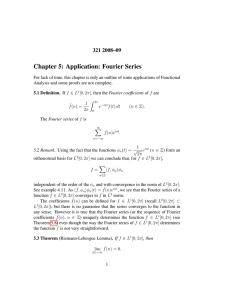 Chapter 5: Application: Fourier Series 321 2008–09