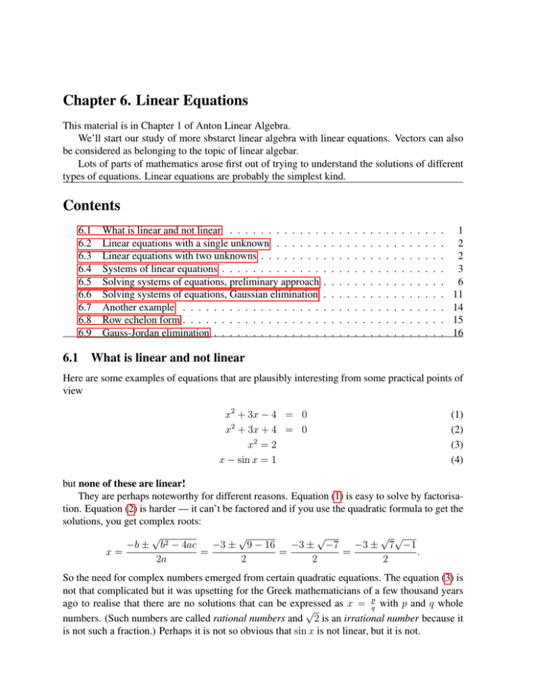 Chapter 6 Linear Equations 4088