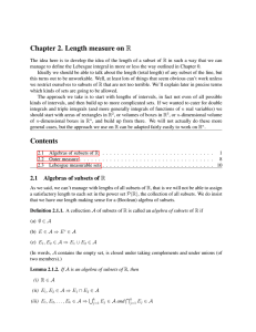 Chapter 2. Length measure on R