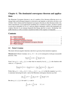 Chapter 4. The dominated convergence theorem and applica- tions