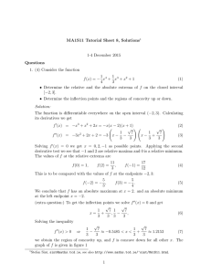 MA1S11 Tutorial Sheet 8, Solutions 1-4 December 2015 Questions