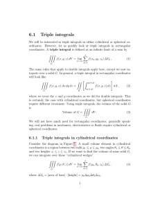 6.1 Triple integrals