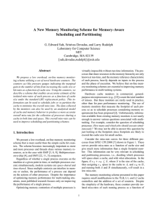 A New Memory Monitoring Scheme for Memory-Aware Scheduling and Partitioning