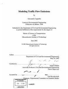 Modeling  Traffic Flow  Emissions