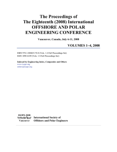 The Proceedings of The Eighteenth (2008) International OFFSHORE AND POLAR ENGINEERING CONFERENCE