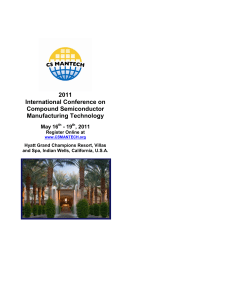 2011 International Conference on Compound Semiconductor Manufacturing Technology