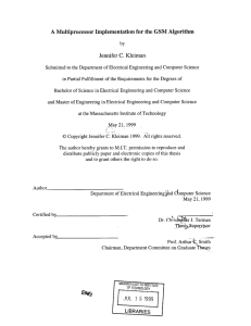 A  Multiprocessor  Implementation for the  GSM ... C.